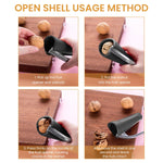 HASTHIP Nutcracker for Walnuts and Hard Shell Nuts featuring Cone Shape and Lever Handle | 3PCS Set