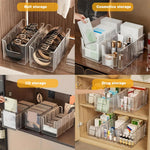 HASTHIP Belts Organizer Case for Wardrobe Storage with Flexible Dividers and Clear PET Boxes 13.5x26x11cm | Pack of 2