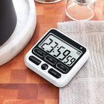Hasthip Digital Timer for Study and Kitchen with 24 Hour Countdown featuring Magnetic Stand | Black Clock Mode