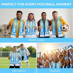 HASTHIP® World Cup 2026 Scarf & Shawls, Unisex Double-Sided Print Scarf for Men Women Match Schedule Viewing Gear Soccer Fan Gift-Blue