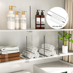 HASTHIP Clear Acrylic Shelf Dividers for Closet Organization 30x24.5cm with Insert-On Design