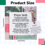 HASTHIP Prayer Quilt for Emotional Support featuring 3.9 in Size with Cross Inside | Comfort Gift