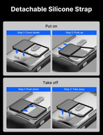 HASTHIP® JSAUX ModCase for Steam Deck, Modular Protective Case with Detachable Front Shell, PC0104 Face Cover, Adjustable Metal Kickstand, Carrying Strap, Valve Steam Deck Accessories – Basic Set,