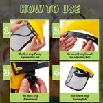 HASTHIP Safety Face Shield for Lawn Mowing with Fine Mesh Screen and Adjustable Headgear