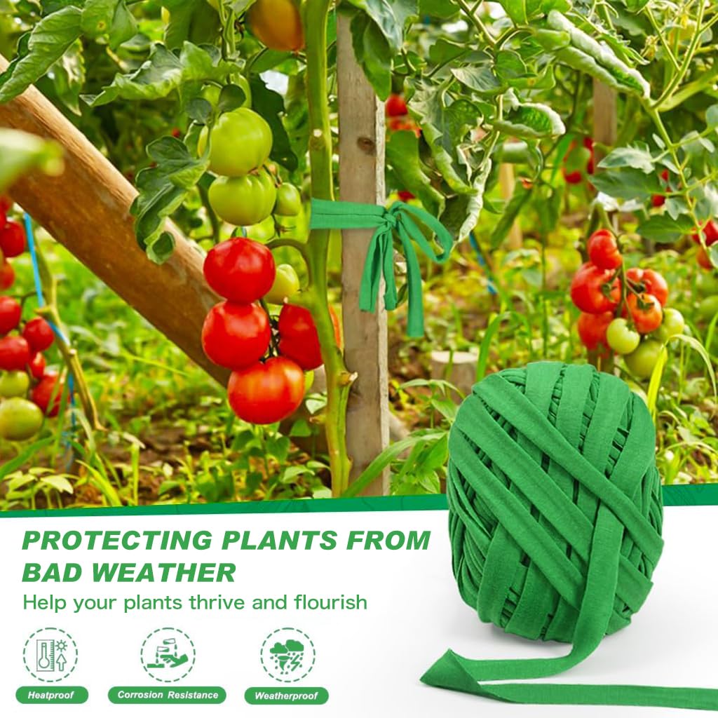 HASTHIP® 2pcs Gardening Cloth Ties98.4Ft Per One Cloth Ties Stretchy Fiber Acrylic Fiber Ties Temporary Ties Gardening Fabric Ties for Climbing Plants, Bundling
