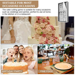 HASTHIP Cake Server Combo Set for Parties with 5Pcs Forks and 2 in 1 Serrated Cutter Silver