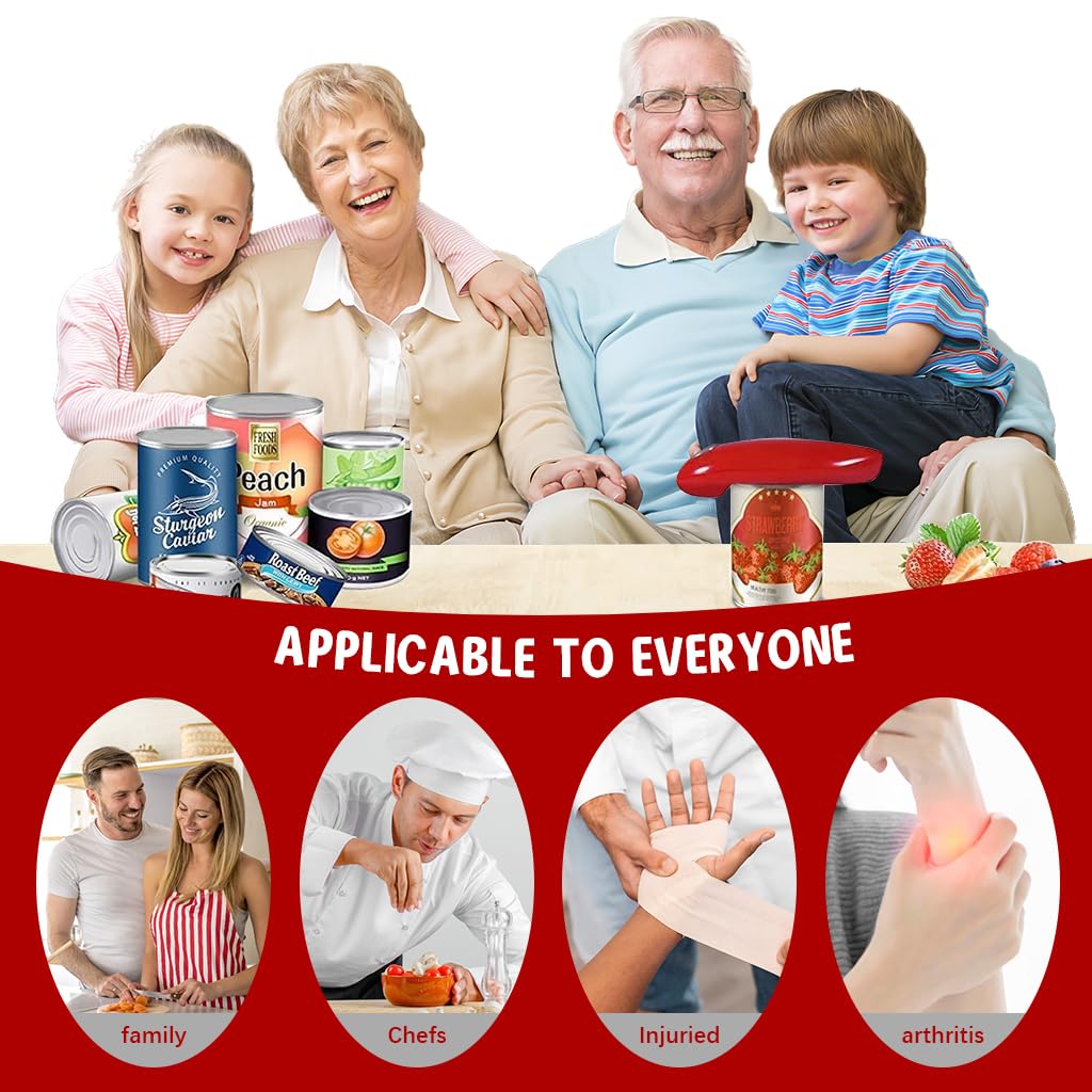 HASTHIP Electric Can Opener for Smooth Edge Cans with Hands Free Magnetic Lift | Battery Powered Kitchen Gadget for Seniors