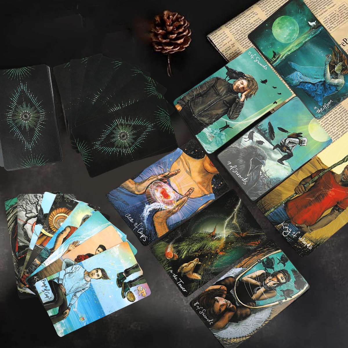 HASTHIP 78PCS Tarot Cards Deck with Beautiful Illustrated Guidance Cards