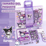 HASTHIP Kuromi Stationery Gift Box for Girls including 9 Piece Journal Set with Diary and Stickers | Perfect Birthday or School Gift