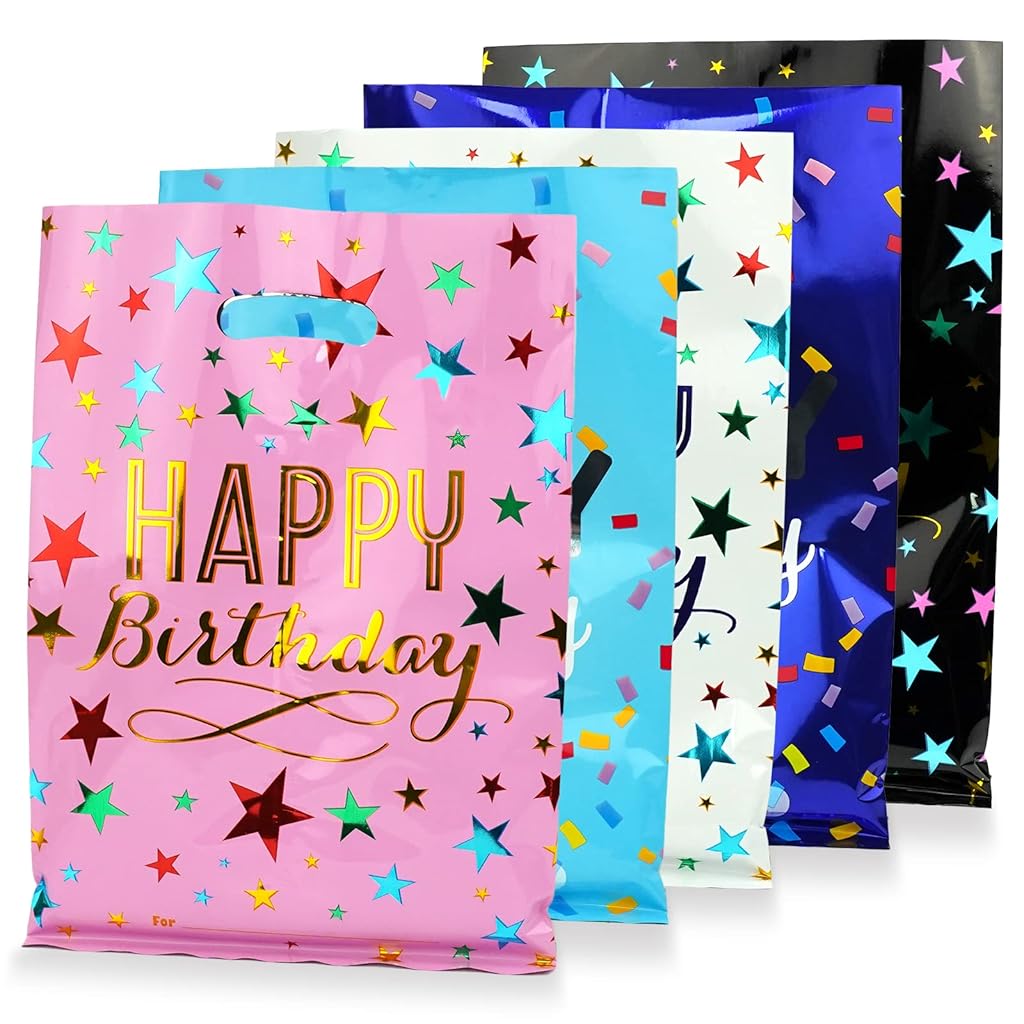 HASTHIP® Bolsas de regalo de cumpleaños para niños, pequeñas bolsas