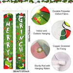 Christmas Decorations Fun Christmas Door Couplet Wall Hanging Couplet Outdoor Yard Front Porch Couplet Set, Hanging Merry Christmas Decorations Couplet for Porch, Door, Balcony