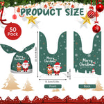 HASTHIP® 50pcs Christmas Gift Bags Christmas Gift Packing Bags Christmas Candy Bags for Kids Treat Bags Party Favor Bags for Christmas Party, 13.8x23cm