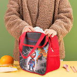 HASTHIP Kids Lunch Bag for School and Picnic featuring Insulated Lining & 23x13x23cm Size | Waterproof Nylon with Handle and Extra Pockets
