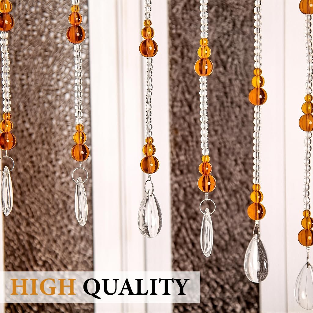 HASTHIP Bead Curtains for Home Decoration with 20 Crystal Strings | Sparkling Room Divider