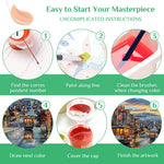 HASTHIP Paint by Numbers Kit for Home Decoration with Brushes and Canvas 16 x 20 Inch | Fun DIY Art for Kids and Adults