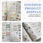 HASTHIP Embroidery Stitch Fabric Book for Learning with Visual Samples | DIY Guide for All Skill Levels