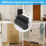 HASTHIP Door Bottom Sealing Strip 37.4 in 2 Pack for Draft Blocking with Self Adhesive | Black PU and PVC Foam Weather Stripping