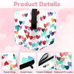 HASTHIP Instant Photo Album for Instax & Game Cards with 200 Slots and Zipper Strap | Heart Pattern PU Cover