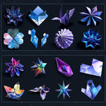 HASTHIP Origami Paper for Arts and Crafts with 12 Galaxy Designs 100 Sheets 6x6 in | Easy Folding for Kids and Adults