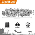 HASTHIP Halloween Table Runner for Parties with 45x180cm Black Lace Cobweb Design | Gothic Home Decor