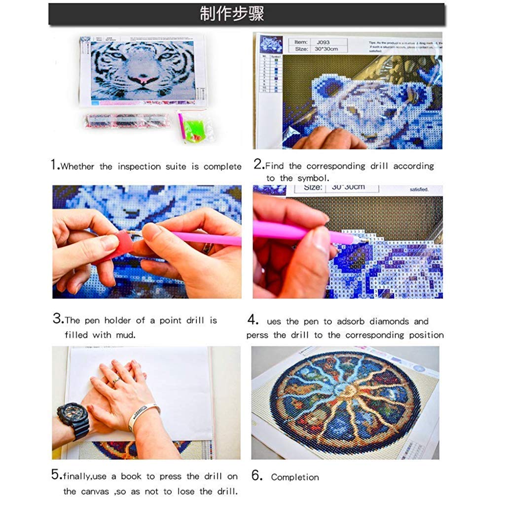 HASTHIP® 5D Full Drill Diamond Painting Blue Owl Mermaid Kit with 572pcs Heart-Shaped Number Stickers for DIY Crafts, Wall Decor, Embroidery Threads, Journaling, Scrapbooking, Planners