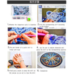 HASTHIP® 5D Full Drill Diamond Painting Blue Owl Mermaid Kit with 572pcs Heart-Shaped Number Stickers for DIY Crafts, Wall Decor, Embroidery Threads, Journaling, Scrapbooking, Planners