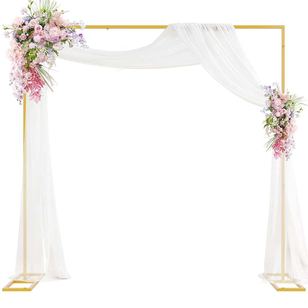 HASTHIP® Heavy Duty Backdrop Stand 9.85x9.85ft Adjustable Photography Background Support System with Carrying Bag, Photo Video Studio Banner Stand Kit for Wedding Parties Events Decoration