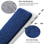 HASTHIP Bathroom Mats 9 Pcs 30x30cm for Wet Floors with Drain Holes | DIY Anti Slip Assembly