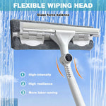 HASTHIP Window Cleaning Mop with 53.9 in Long Handle and 2 in 1 Double Sided Microfiber Head | Wet and Dry Use