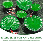 HASTHIP Artificial Floating Lily Pads for Ponds featuring Mixed 4 and 6 in Foam Leaves | Natural Water Decor