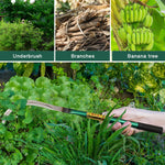 HASTHIP Sickle Weed Remover Tool for Harvesting and Weeding with 40cm Handle featuring Curved Steel Blade