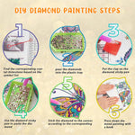HASTHIP 5D Diamond Painting Kit for DIY Home Decor featuring Butterfly Art 12x12 Inches