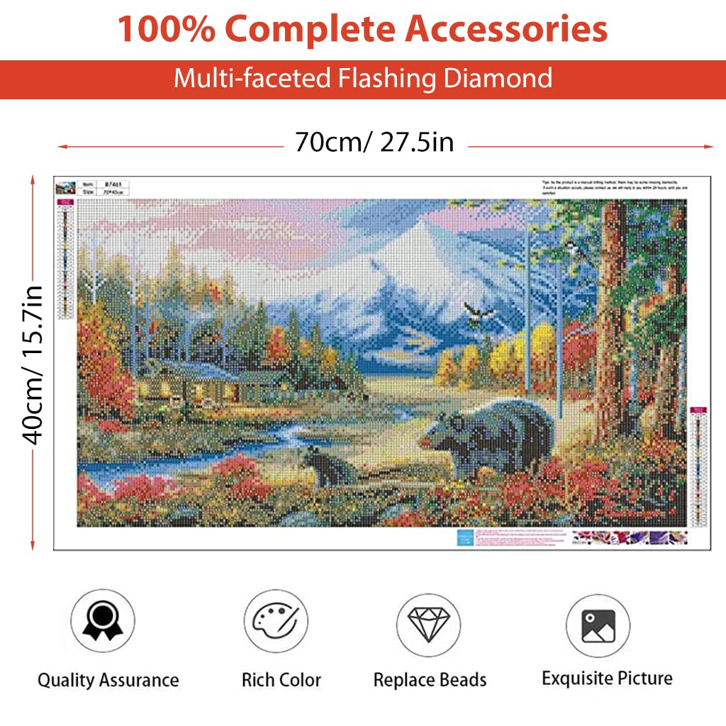 HASTHIP 5D Diamond Painting Kit for Adults with Full Drill Canvas 27.5×15.7 in | DIY Rhinestone Art Home Wall Decor