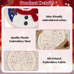 HASTHIP Embroidery Kit for Beginners with 7.8 in Hoop and Yarn for Kids and Adults | DIY Snowman Holiday Craft