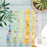 HASTHIP Decorative Masking Tape for Scrapbooking and Gift Wrapping 12 Rolls 15mm | Gold Foil Flower Washi in Yellow