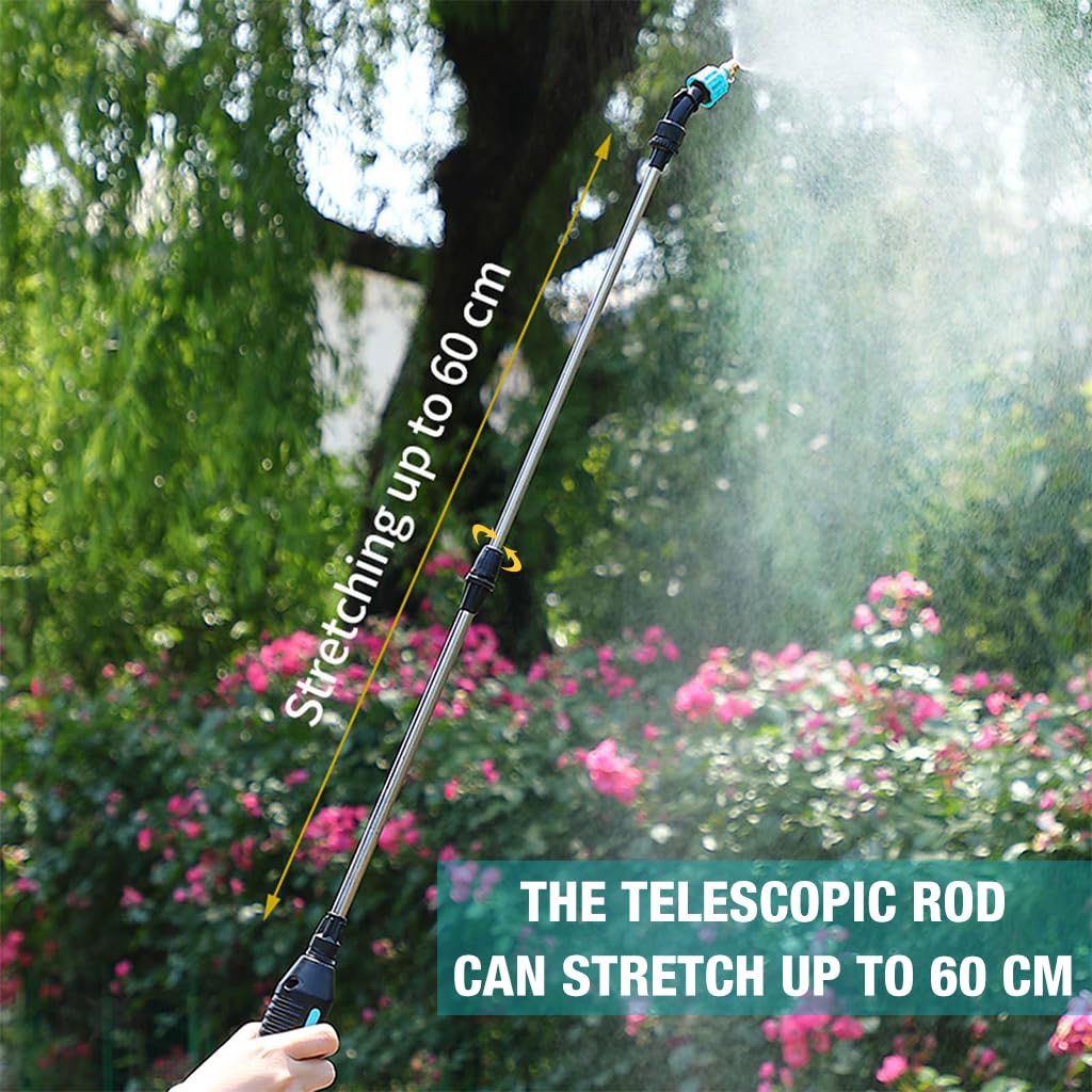 HASTHIP Electric Sprayer for Gardening with 5L Tank and 92cm Telescopic Rod | USB Rechargeable