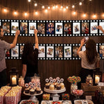 HASTHIP Movie Filmstrip Party Banners with Polyester Fabric, Ribbons and Glue Points for Easy Hanging
