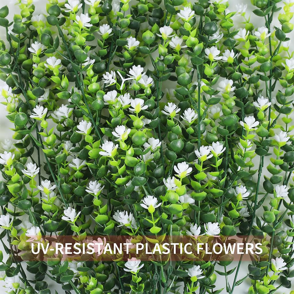 HASTHIP Artificial Hanging Plants for Home Decor featuring UV Resistant Eucalyptus Vines 30.7 in | Easy Care Greenery