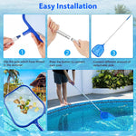 Optifit® Pool Leaf Skimmer Cleaning Net, Swimming Pool Cleaner Supplies for Efficient Leaf & Debris Removal, Ideal for Home Pools, Spas & Ponds Cleaning (1.6m)