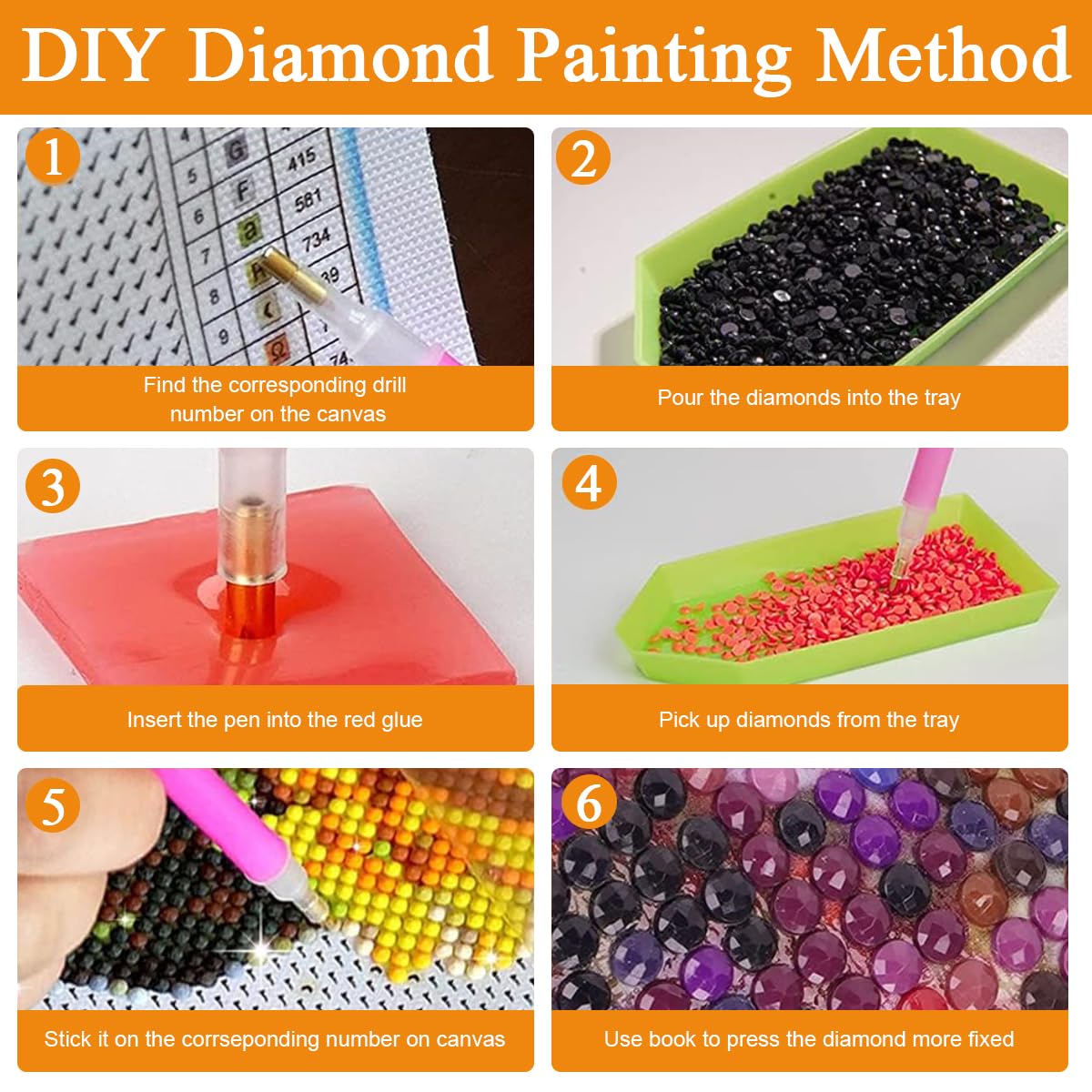 HASTHIP DIY 5D Diamond Painting Kit for Home Decor featuring Full Drill 30x40cm Canvas | Whimsical Ghost in Floral Bathtub with Resin Gems and Tools