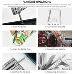 HASTHIP Keychain Multi Tool for Everyday Repair with 12 in 1 Functions and Lock Design | Stainless Steel Pocket Gadget