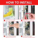 HASTHIP Door Seal Strip for Doors and Windows with 19.69ft Cuttable Hollow Frame | White TPE Rubber Noise Reduction