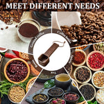 HASTHIP® Wooden Coffee Bean Spoon Measuring Cup Ground Coffee Spoon, Natural Wood Square Shape Kitchen Spoon for Condiments, Seasoning, Dry or Wet Use, 10g Capacity