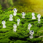 HASTHIP Glowing Mini Alien Figurines for Planters and Terrariums with Luminescent PVC | 10 Pcs Set