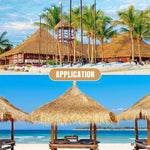 HASTHIP Artificial Thatch Trim for Mexican Tiki Hut Roof 40×100cm 3PCS | Yellowish Hawaii Decor
