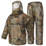HASTHIP Bee Suit for Camping and Jungle Work with Ventilated Hood | Woodland Camo XL XXL