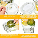HASTHIP Silicone Sealing Rings for Mason Jars featuring Airtight 2.76 in Gaskets | 16PCS Reusable Food Grade