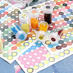 HASTHIP Diamond Painting Labels for Bead Classification featuring 447 Color Number Stickers