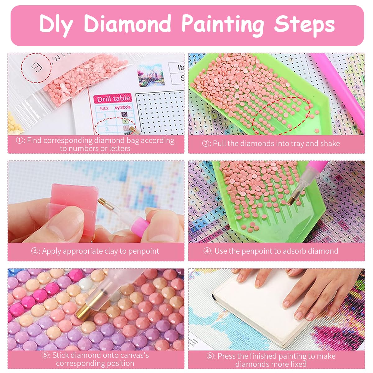 HASTHIP Diamond Painting Kit 12x16 inch for Home Wall Decoration and Leisure Gift | 5D Set for Adults and Kids