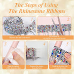 HASTHIP® 1 Yard Rhinestone Tassel Decorative Belt for Garments Making Metal Rhinestone Tassel Belt Waist Belt Self Adhesive DIY Tassel Charm Sparkling Color Rhinestone Belt for Clothes Making